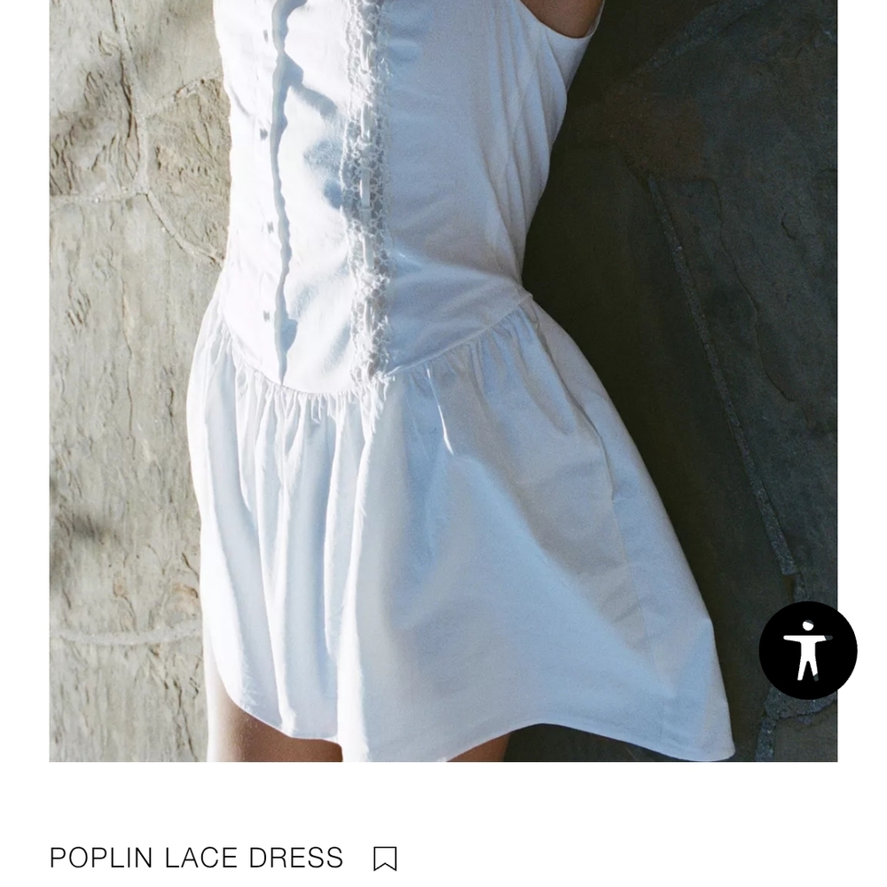 Zara White Lace Mini Dress - Picture 2 of 10